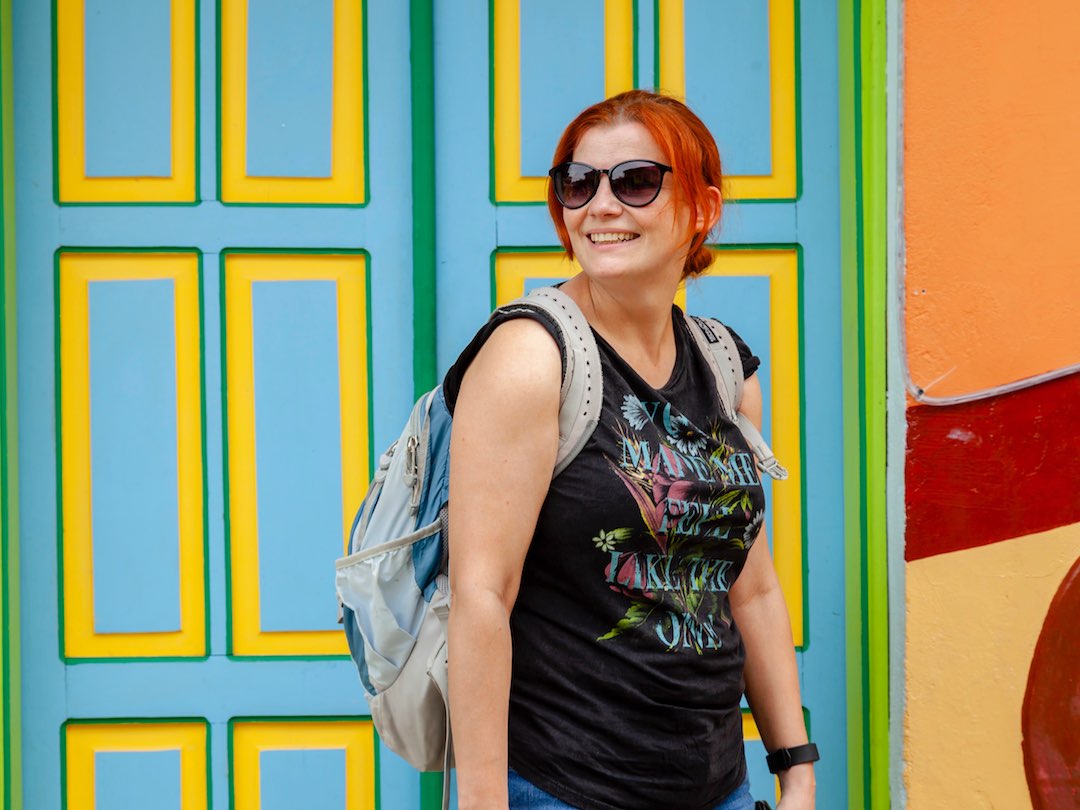 group-tours-in-latin-america young professional traveller in her 30s on south america group tour