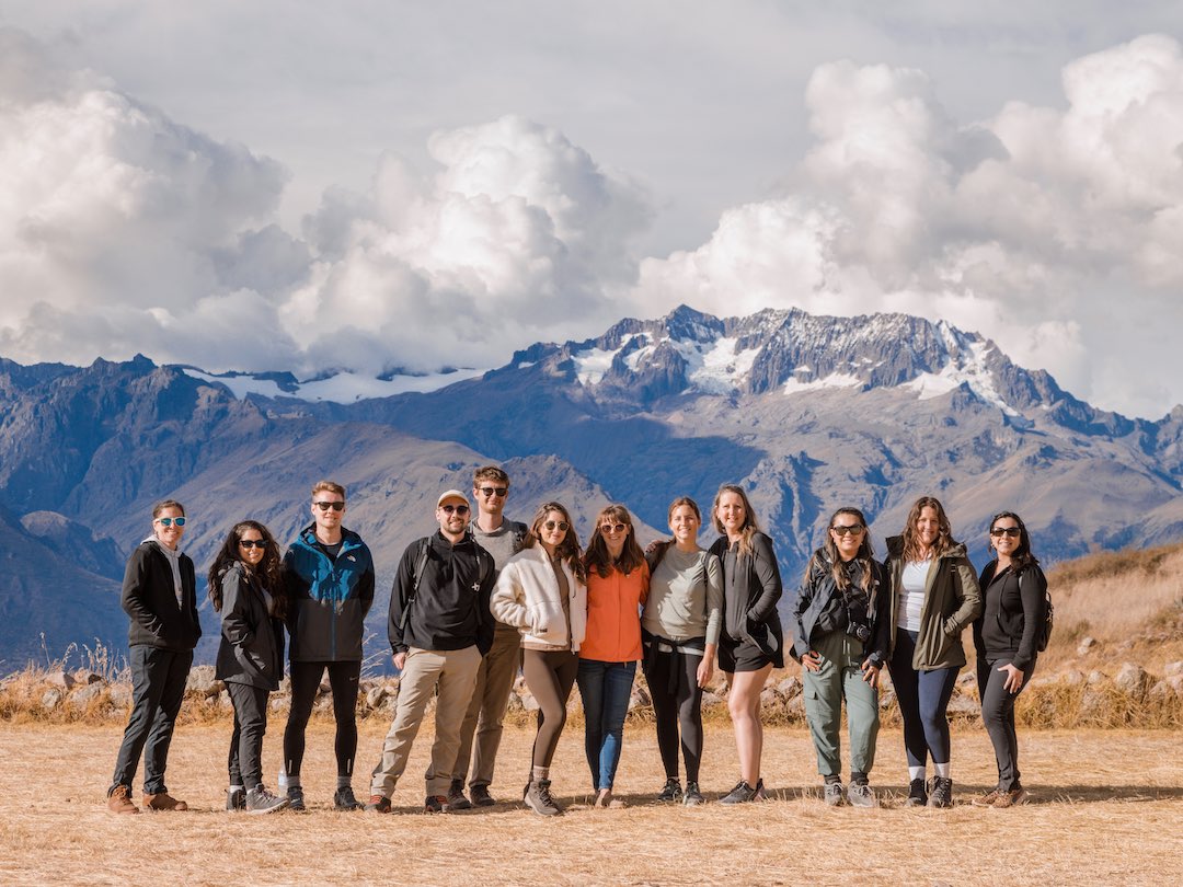 Group photo in Sacred Valley, Peru 