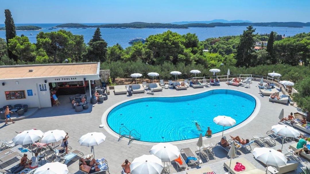 Staying in Hotel Pharos, Hvar during our group tour of Croatia