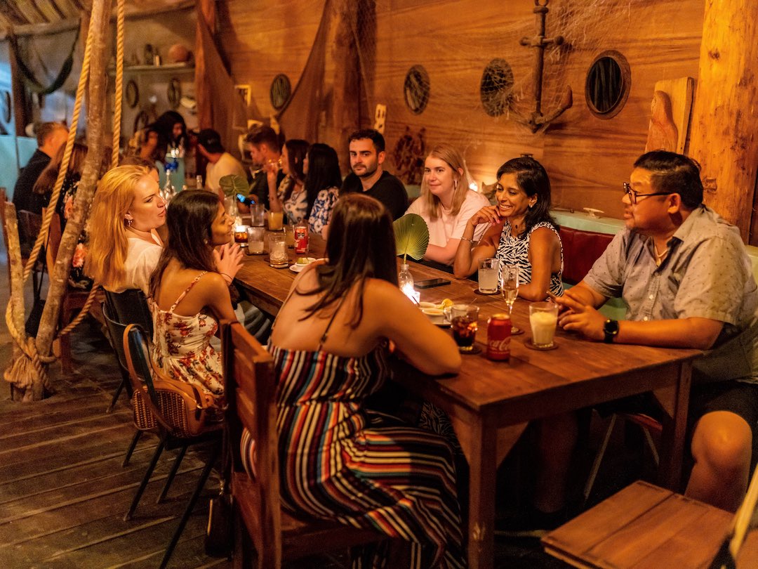 mexico-group-tour-10-4 Other Way Round Travel group dinner in Tulum, Mexico