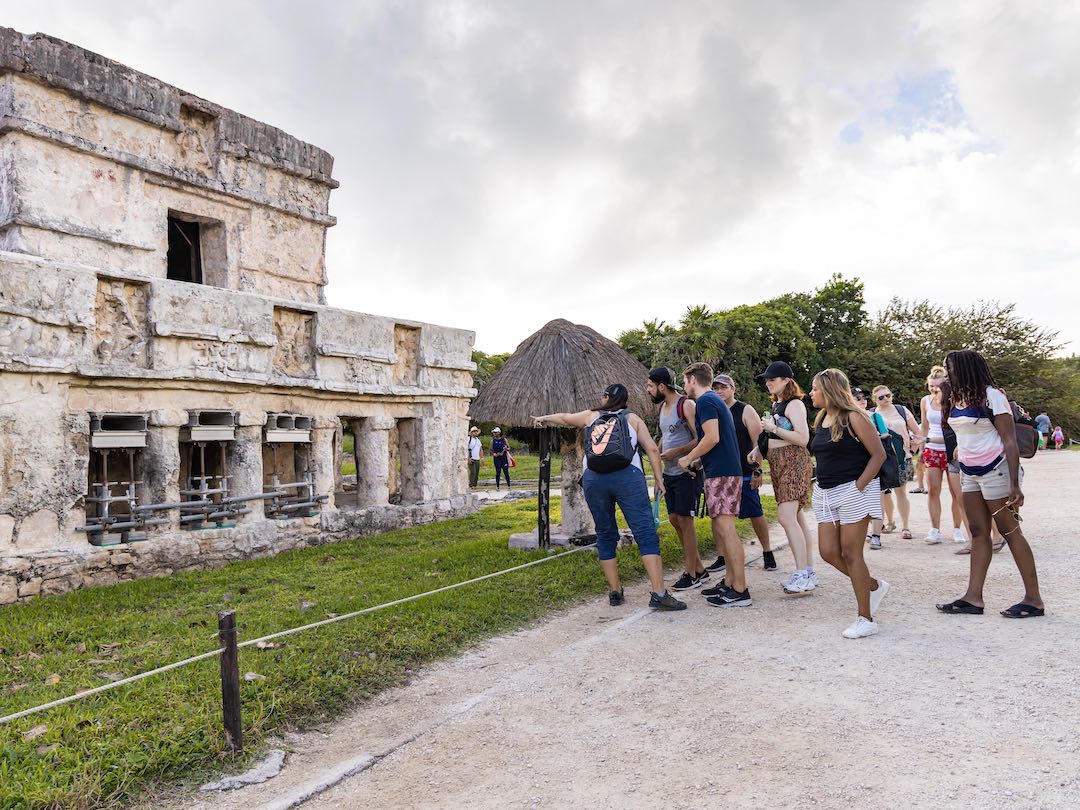 mexico-group-tour-9-4 Visiting the Tulum ruins during our group tour of Mexico