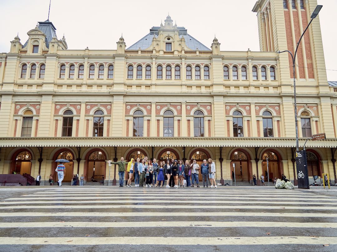 Sao Paulo train station during our Brazil group tour