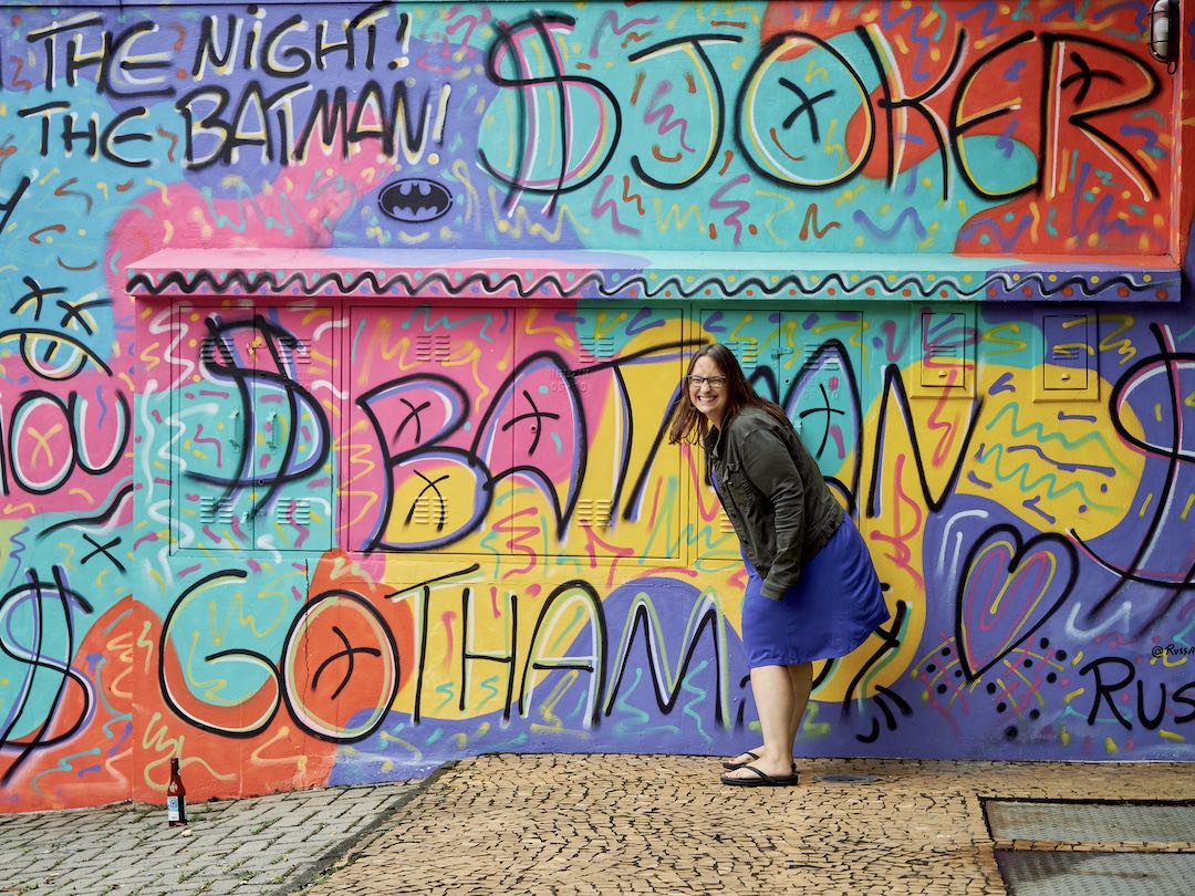Batman Alley in Sao Paulo during our Brazil group tour