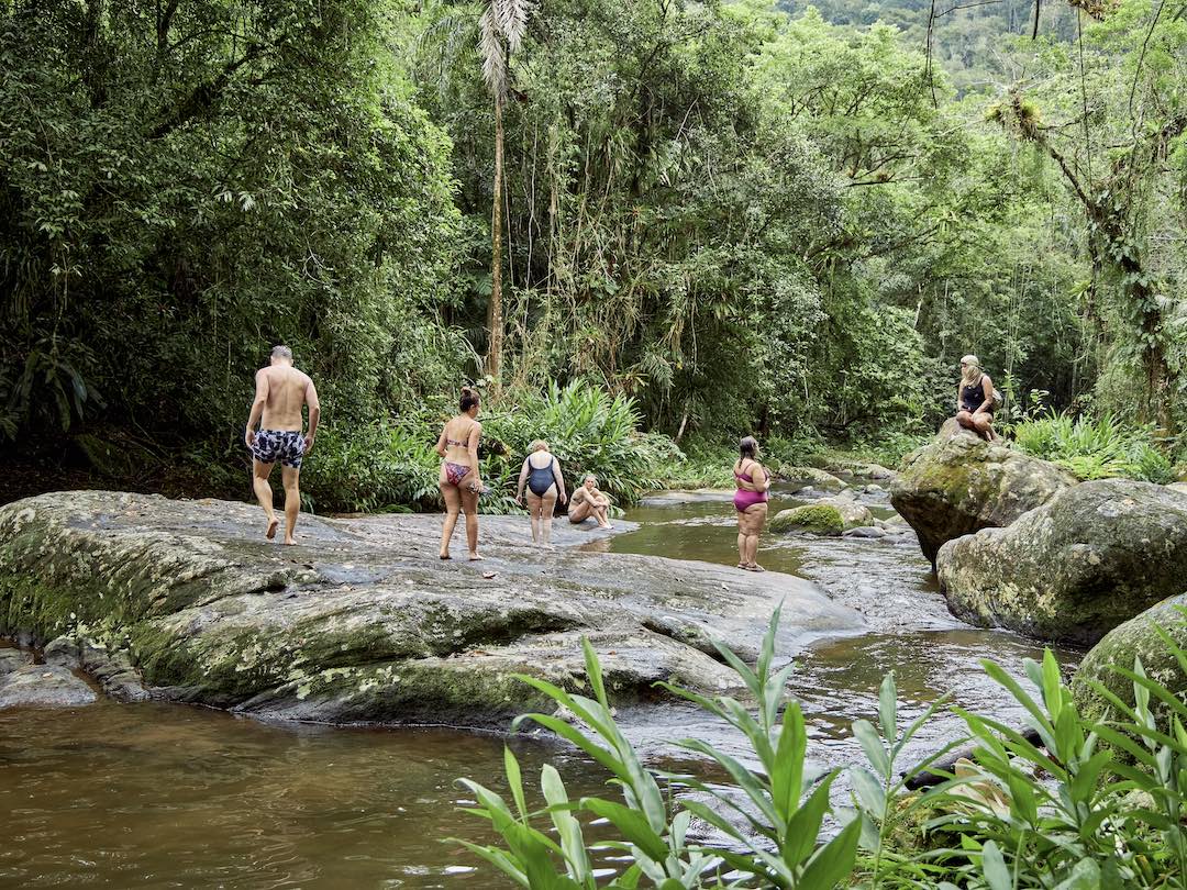 Exploring waterfalls in the Atlantic rainforest of Paraty