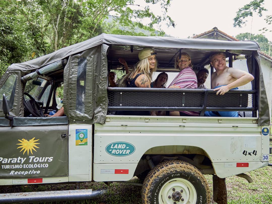 Jeep tour of the gold trail in Paraty, Brazil