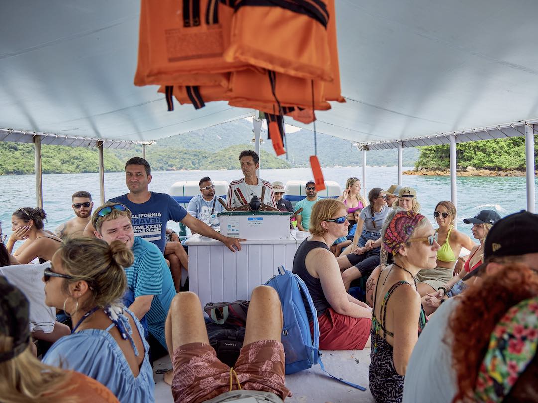 Boat ride to Lopez Mendes beach, Ilha Grande