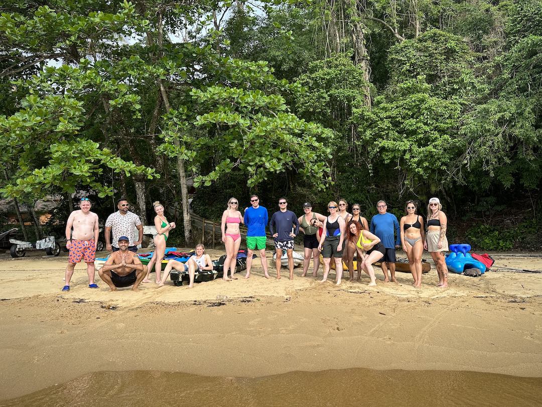 Visiting beaches during our Brazil group tour