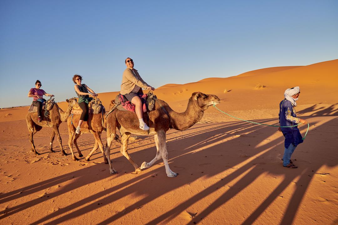 Camel ride on Morocco small group tour