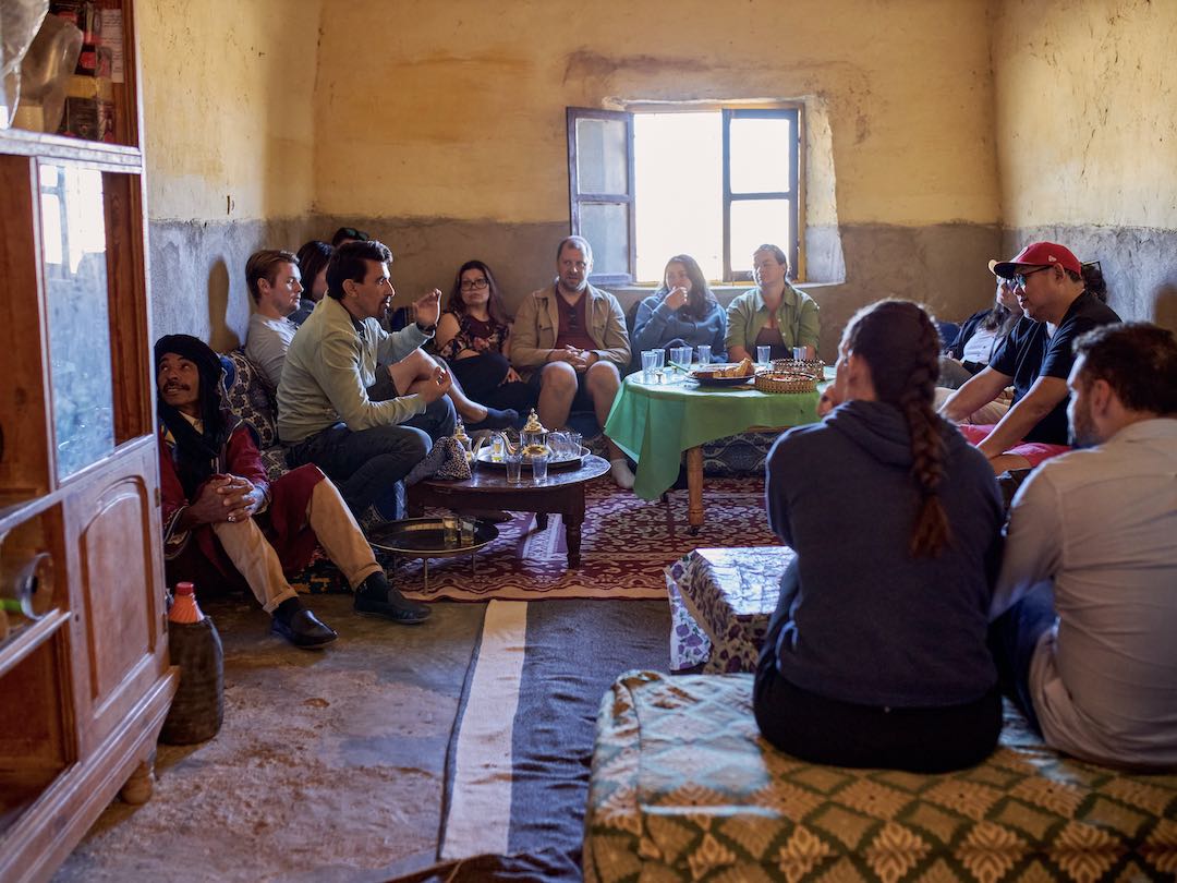 Having tea at a Berber home in Morocco