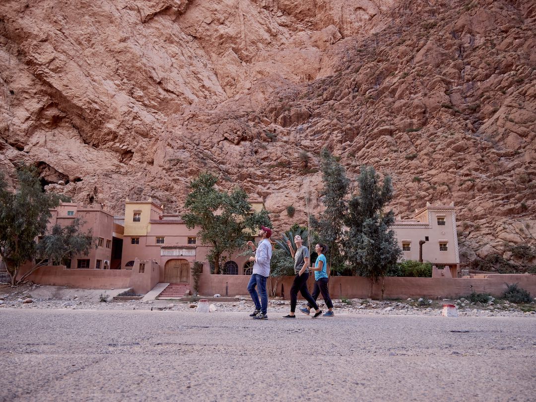 Visiting the Todra Gorge during Morocco Group Tour