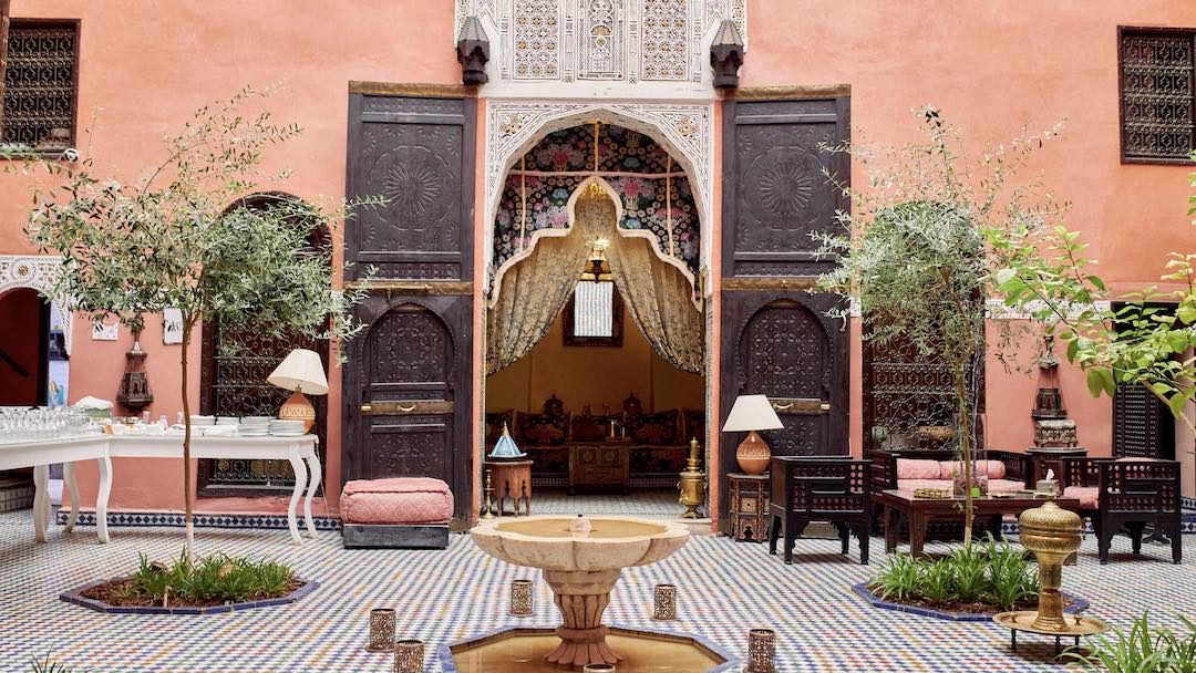Staying in Riad Dar Anebar, Fes during our group tour of Morocco