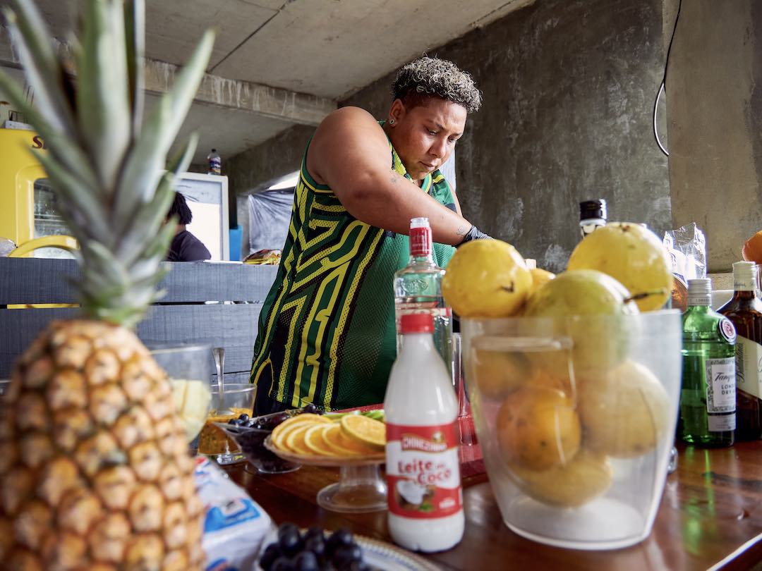 Enjoying Caipirinhas during our Brazil group tour