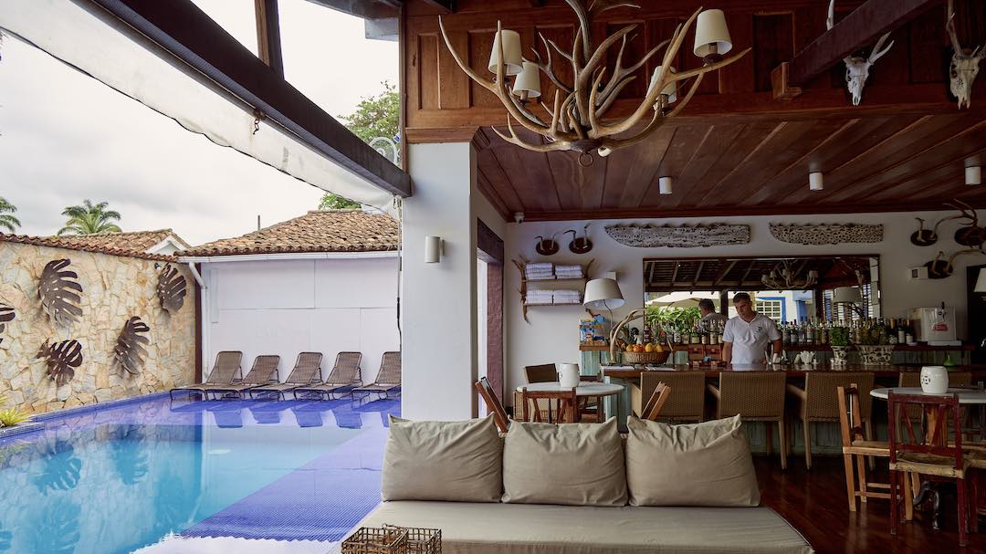  Staying in Pousada Porto Imperial, Paraty during group tour of Brazil