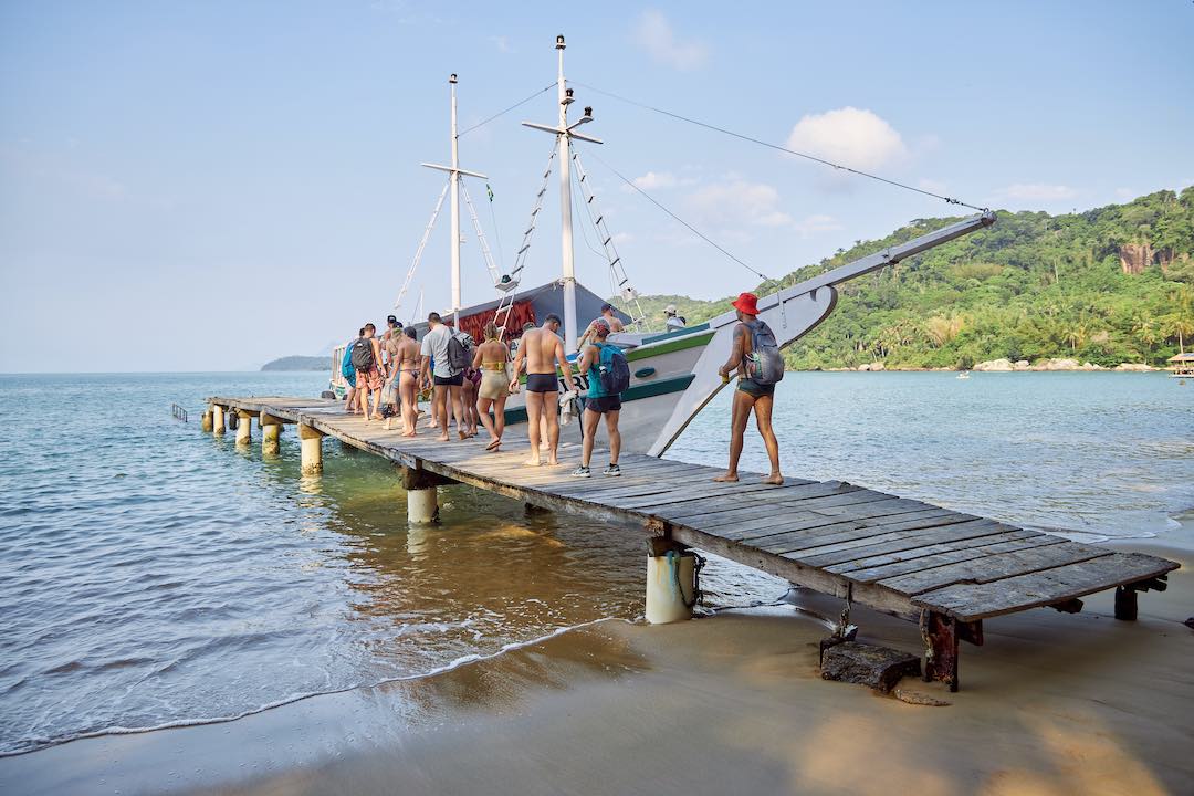 Visiting a beach in Brazil with Other Way Round Travel