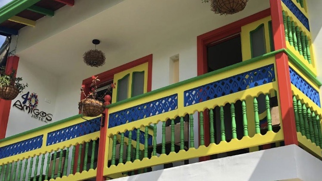 Staying at Kantawa Hotel, Parque Tayrona during group tour of Colombia