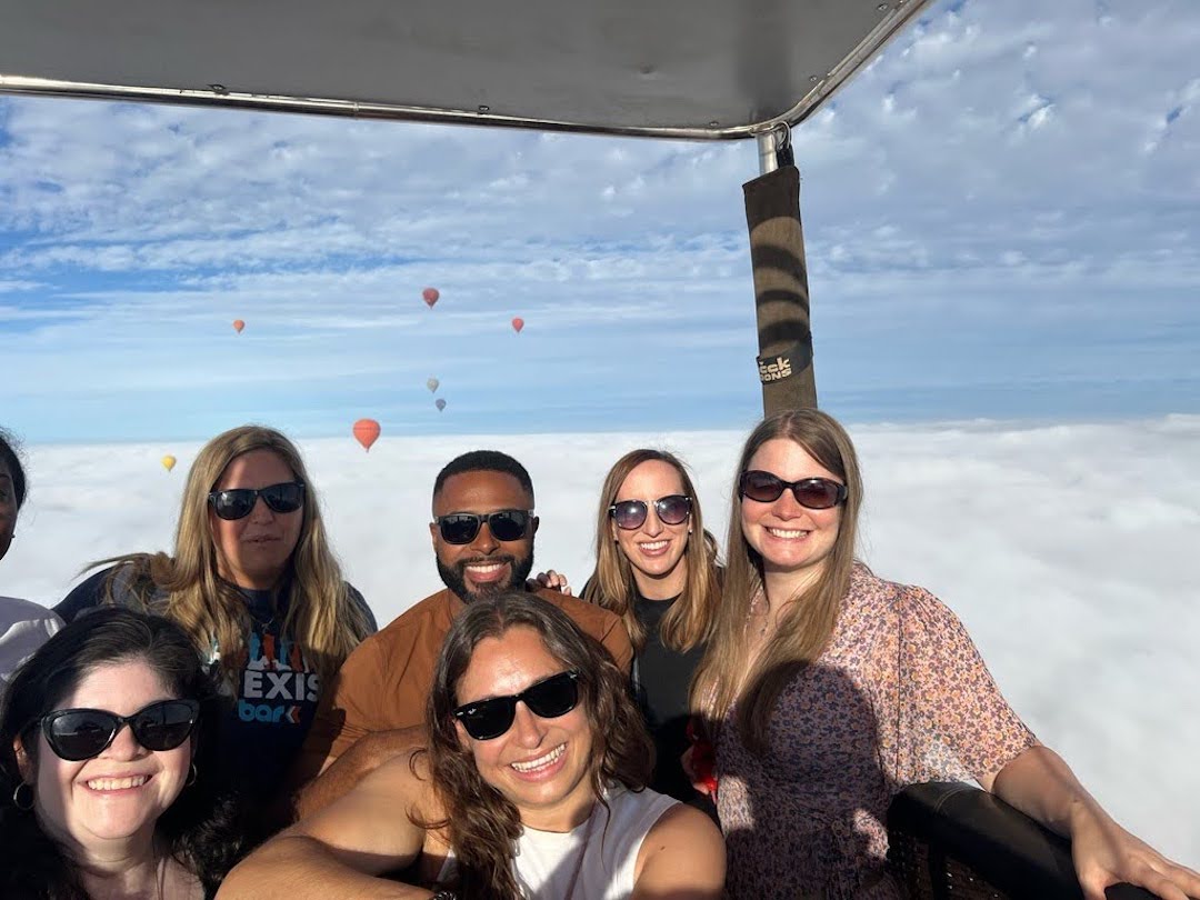 View from the hot air balloon in Morocco