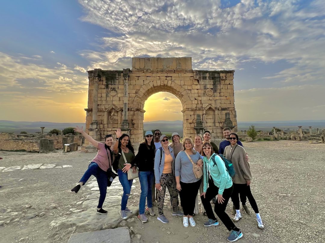 Group photo in Morocco with Other Way Round Travel