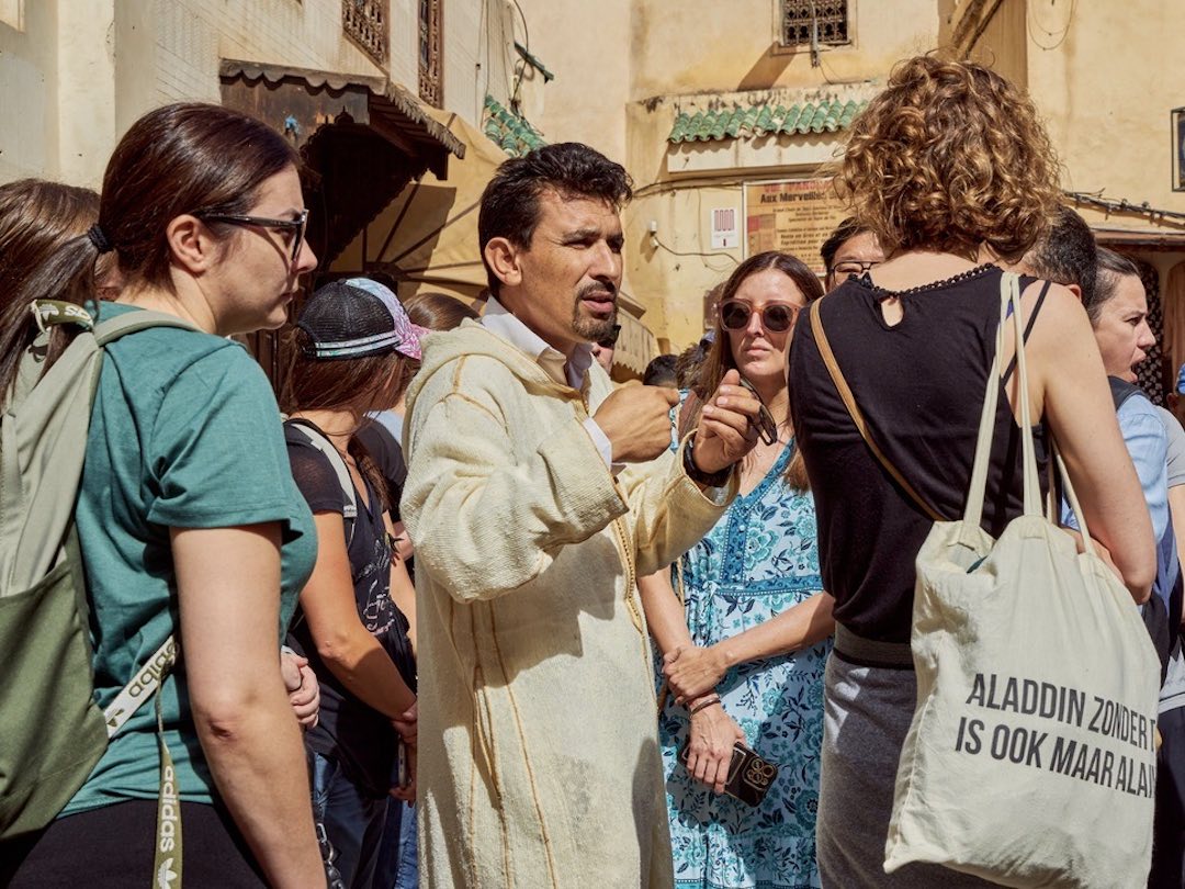 Mustapha, the tour guide,  in Morocco with Other Way Round Travel