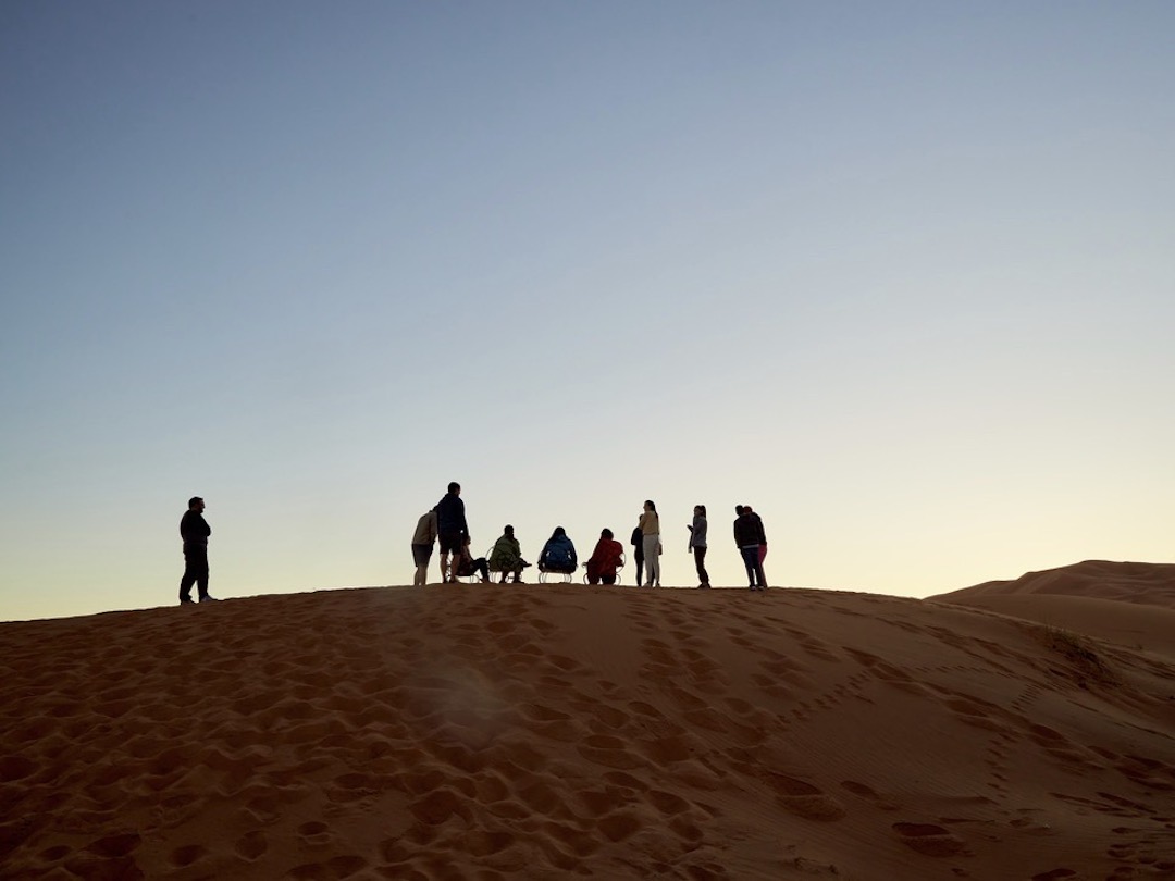 Watching the sunrise with OWR in Morocco 