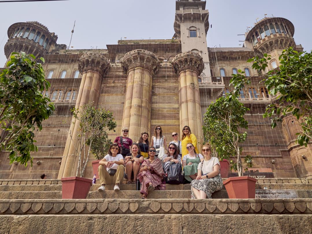 Buddhist temple in Sarnath during an Indira Group Tour
