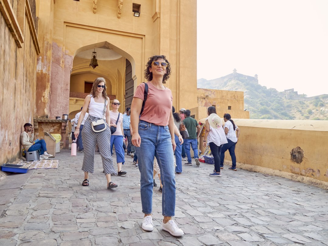 Amber fort in Jaipur during an India group tour