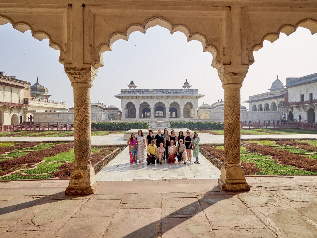 Beautiful building in Agra during an India group tour