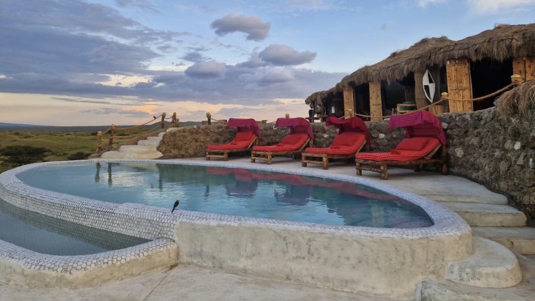 Staying at the Original Maasai Lodge during the Kenya & Tanzania group tour