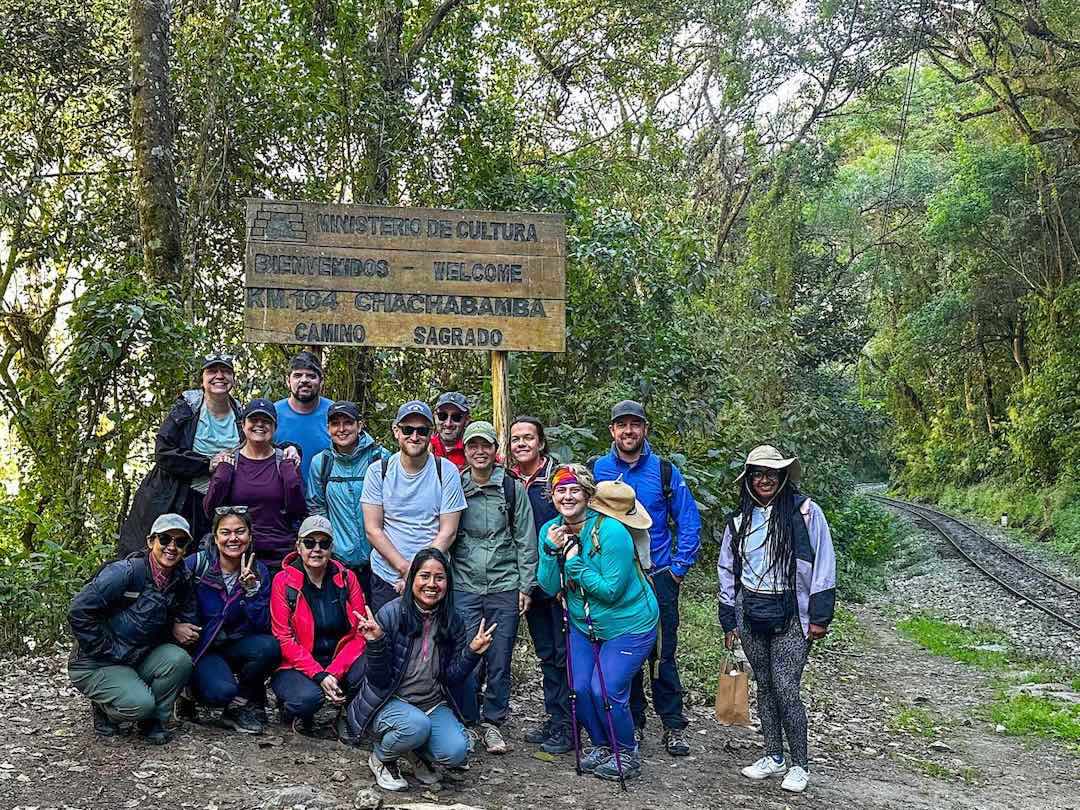 Hiking during the Peru group tour with Other Way Round Travel
