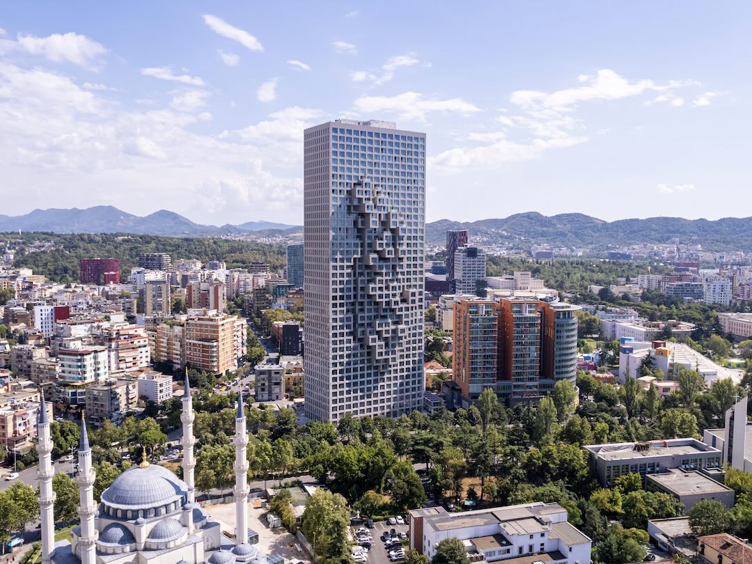 Aerial View of Tirana, during the Albania group tour with Other Way Round Travel