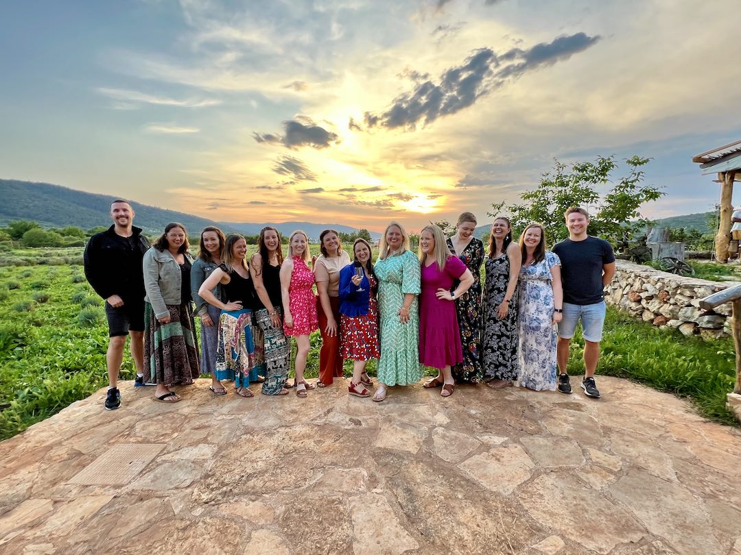 Sunset photo of the guests in Croatia with Other Way Round Travel