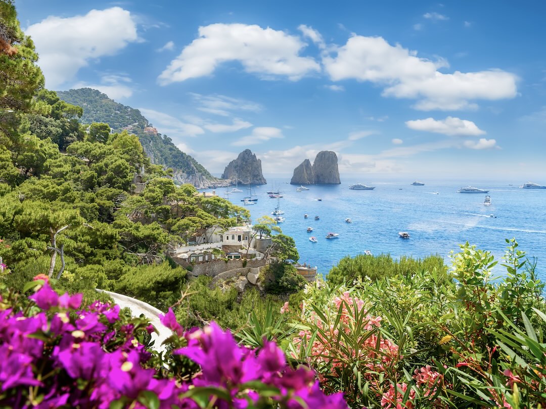 Capri views during an Italy group tour with Other Way Round Travel