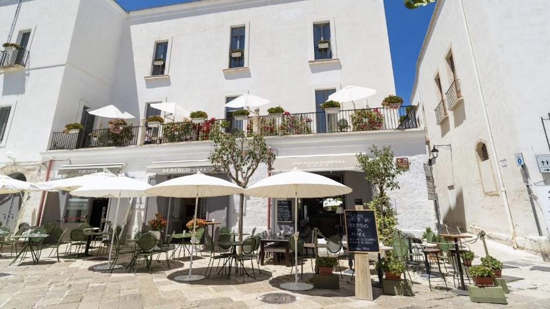 Staying in  Palazzo Indelli, Monopoli during the Italy group tour with Other Way Round Travel