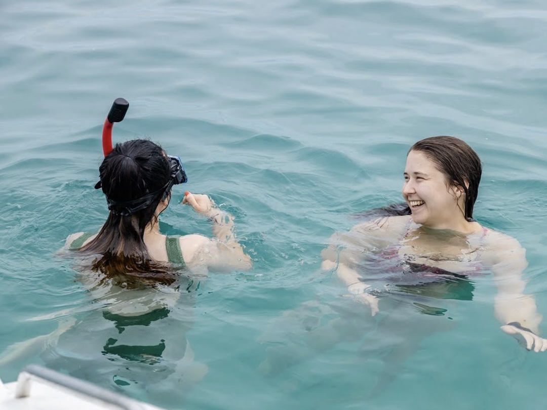 Snorkeling in Aqaba during the Jordan group tour with Other Way Round Travel