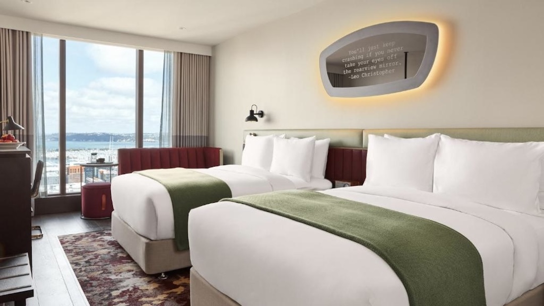 Staying at Hotel Indigo, Auckland during the New Zealand group tour with Other Way Round Travel