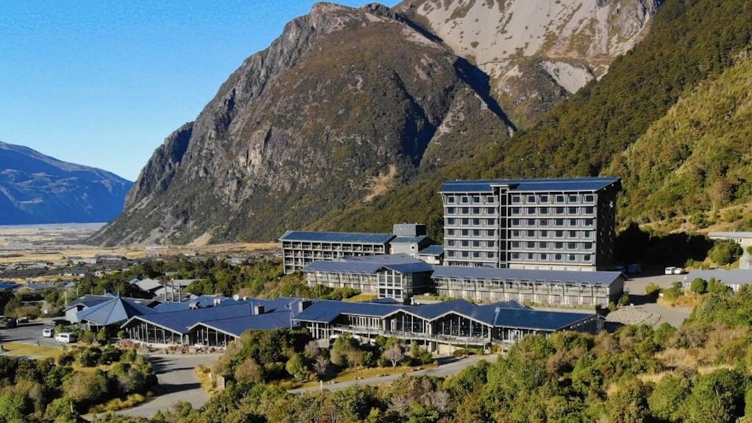 Staying at the Hermitage Hotel, Mt Cook Village, during the New Zealand group tour with Other Way Round Travel
