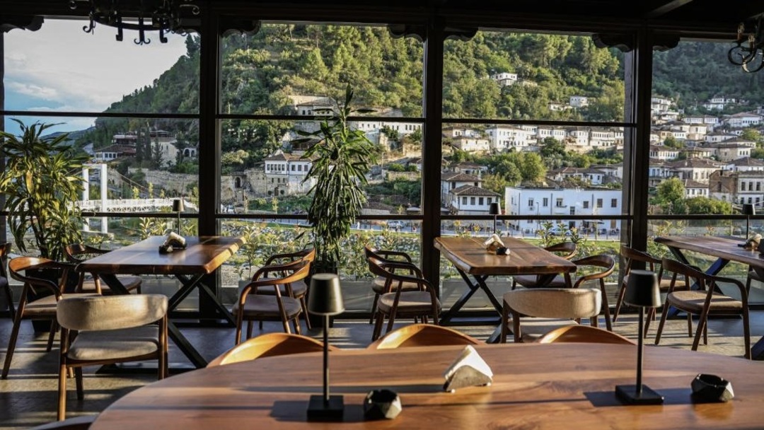 Staying in White House Hotel, Berat during the Albania group tour with Other Way Round Travel