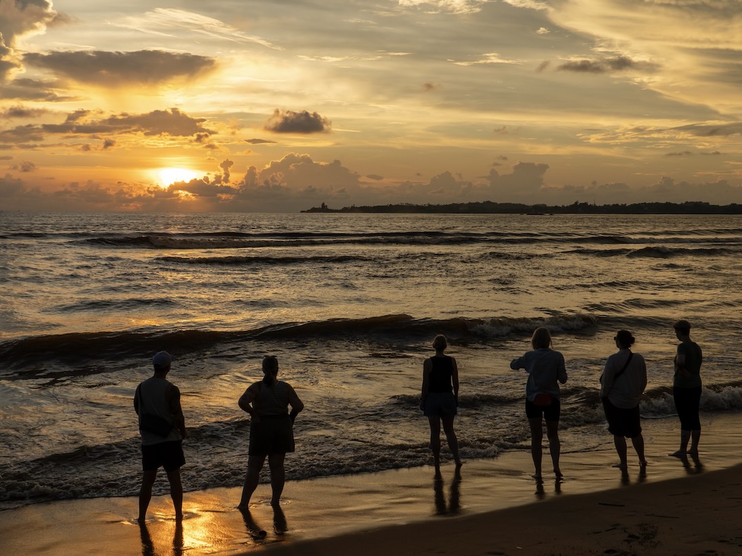 Beach sunset during the Other Way Round Travel group tour of Costa Rica